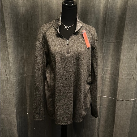 Eddie Bauer Gray Zip Up Sweater with Relaxed Fit - Picture 1 of 5